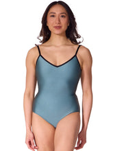 Load image into Gallery viewer, Capezio Enchanted Green Contrast Brilliance Camisole Leotard