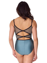 Load image into Gallery viewer, Capezio Enchanted Green Contrast Brilliance Camisole Leotard