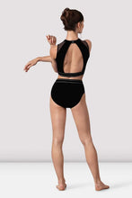 Load image into Gallery viewer, Bloch Ladies Dakota Open Back Elastic Logo Crop Top