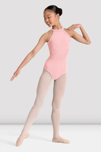 Bloch Girls Kiki Floral Embroidered Halterneck Leotard