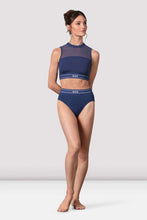 Load image into Gallery viewer, Bloch Ladies Dakota Open Back Elastic Logo Crop Top