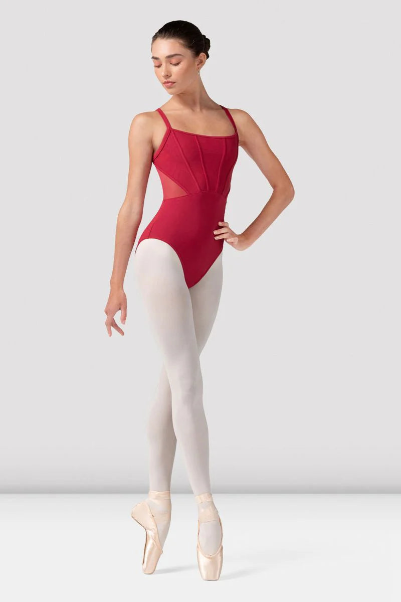 Ladies Mia Mesh Back Corset Cami Leotard