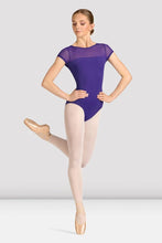 Load image into Gallery viewer, Ladies Mirella Celeste Scoop Neck Short Sleeve Leotard
