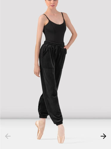 Bloch Ladies Gloria Velvet Sweatpants - Black