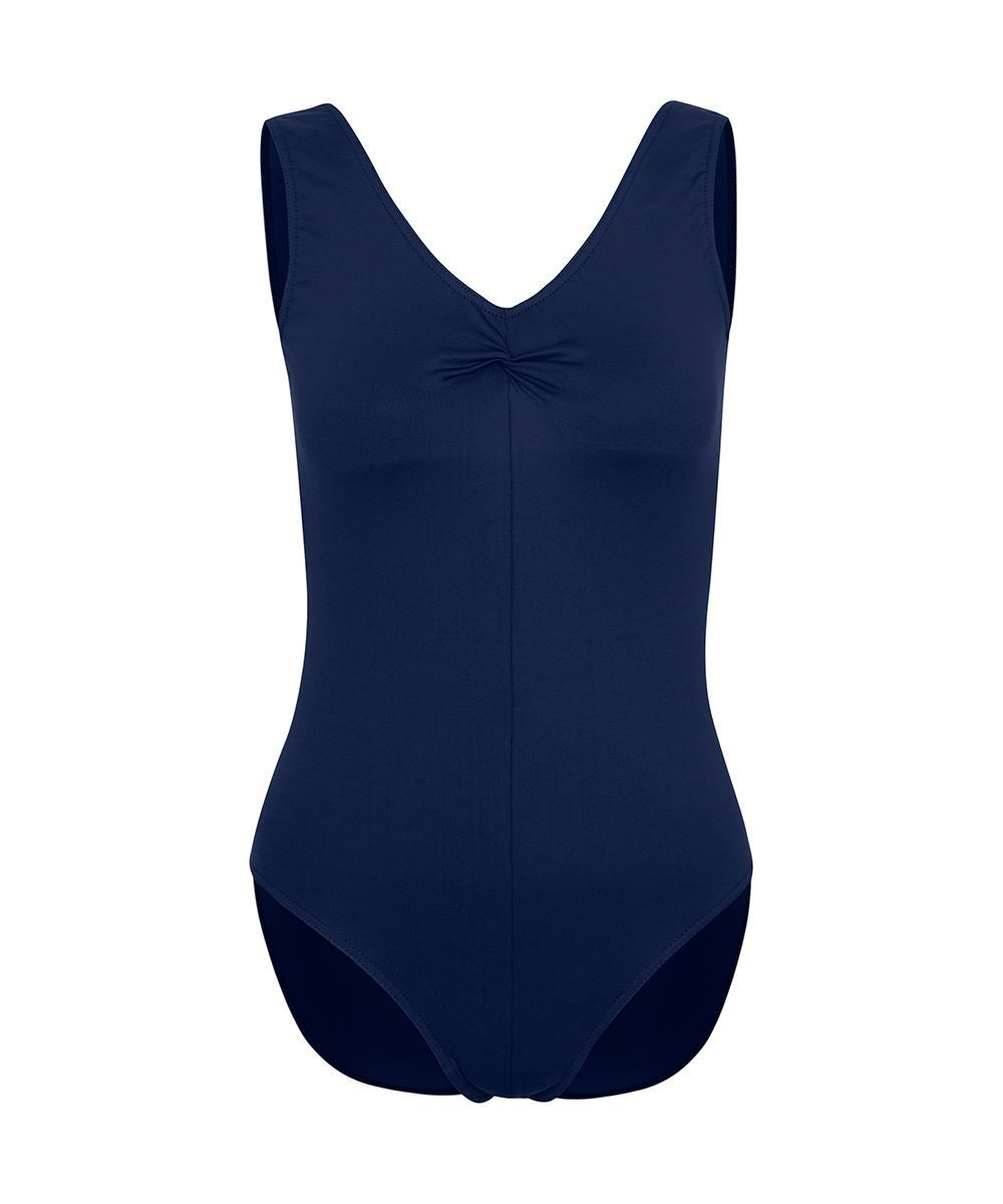 RAD approved Freed Faith polycotton lycra sleeveless leotard with ruche front. - Strictly Dancing