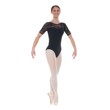 Load image into Gallery viewer, Tappers and Pointers short sleeved Leotard ELE/3 - Available in Black or Burgundy - Strictly Dancing