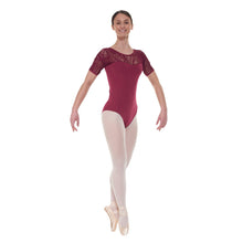 Load image into Gallery viewer, Tappers and Pointers short sleeved Leotard ELE/3 - Available in Black or Burgundy - Strictly Dancing