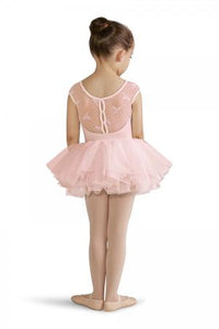 Bloch CL8212 Bow Mesh Capped Sleeved Tutu Leotard - Strictly Dancing