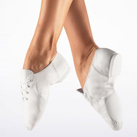 Bloch S0405L Adults White split sole leather jazz shoes - Strictly Dancing