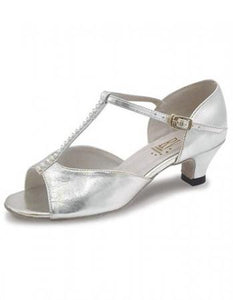 Roch Valley Lara 1.2 Inch Spanish Heel Ballroom shoes - Silver - Strictly Dancing