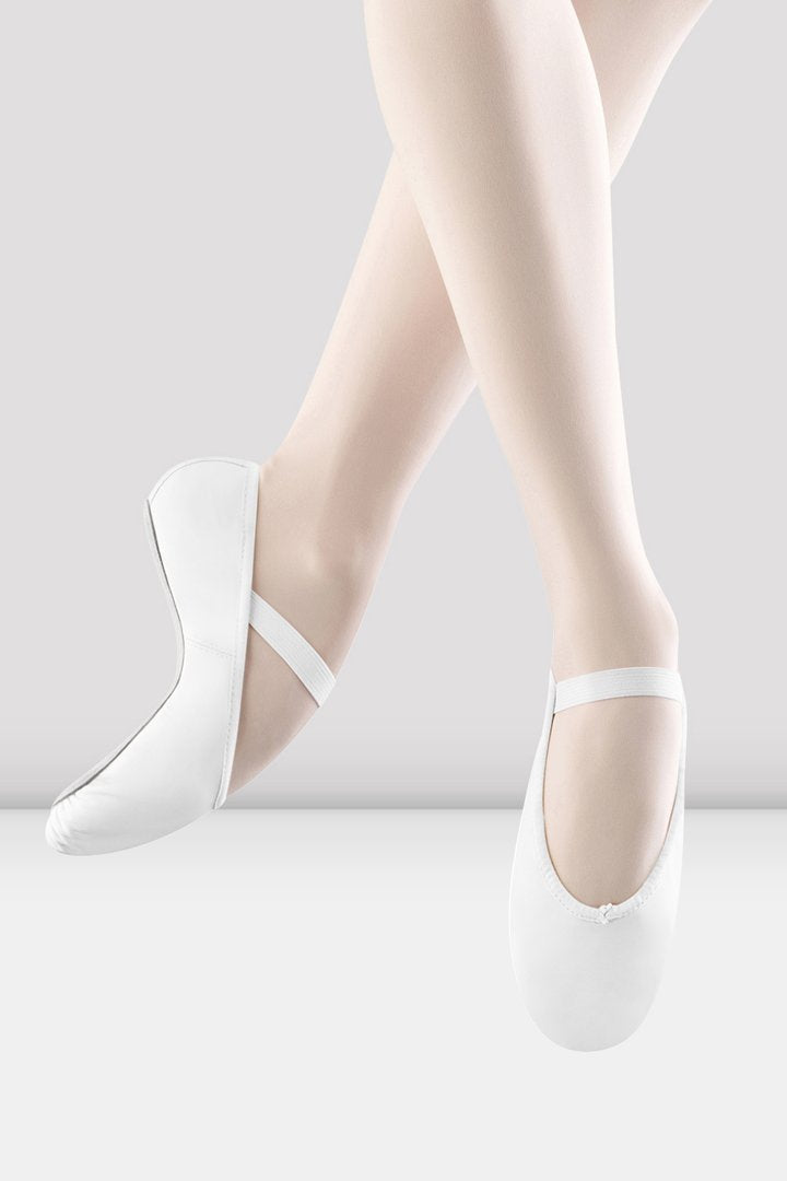 Bloch arise full sole white leather ballet shoes